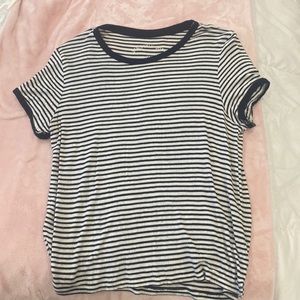 black and white stripped shirt